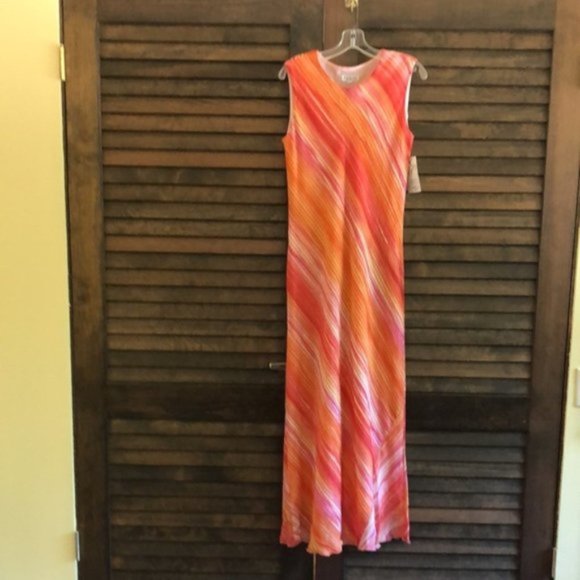 Bias Stripe Maxi Dress with Kimono Jacket - Picture 11 of 12